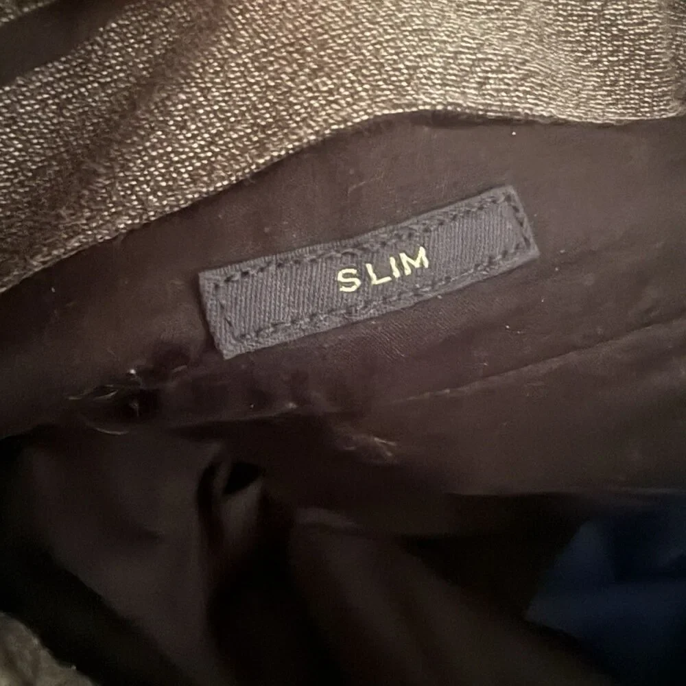 J.Crew Bowery Slim Dress Pants Mens 32x 31 Navy Blue Wale Corduroy Chinos Career